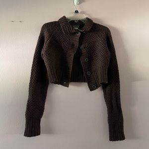 Patagonia 100%lambswool brown cropped sweater